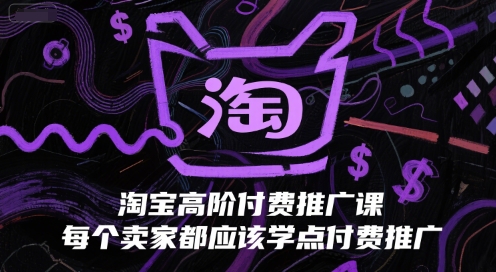 淘宝高阶付费推广课，每个卖家都应该学点付费推广-新时光资源网