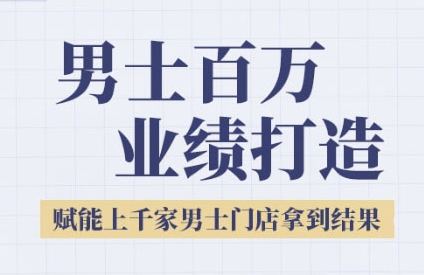 2025男士美业百万业绩打造，赋能上千家男士门店拿到结果-新时光资源网