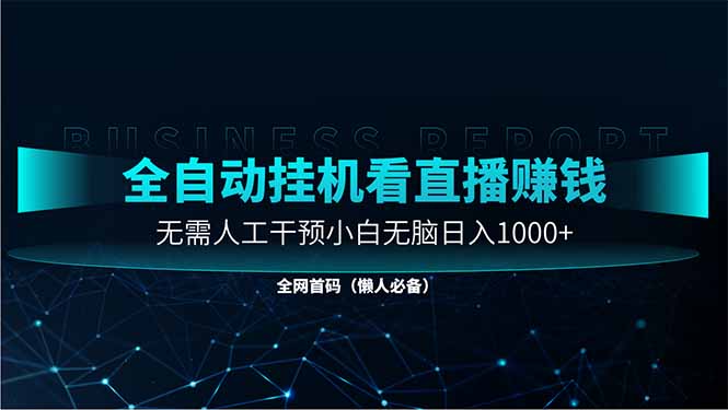 直播助手全自动看大平台直播赚钱，全自动无需人工干预，小白无脑日入1000-新时光资源网