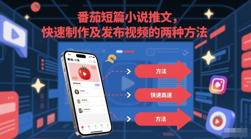 番茄短篇小说推文，快速制作及发布视频的两种方法-新时光资源网