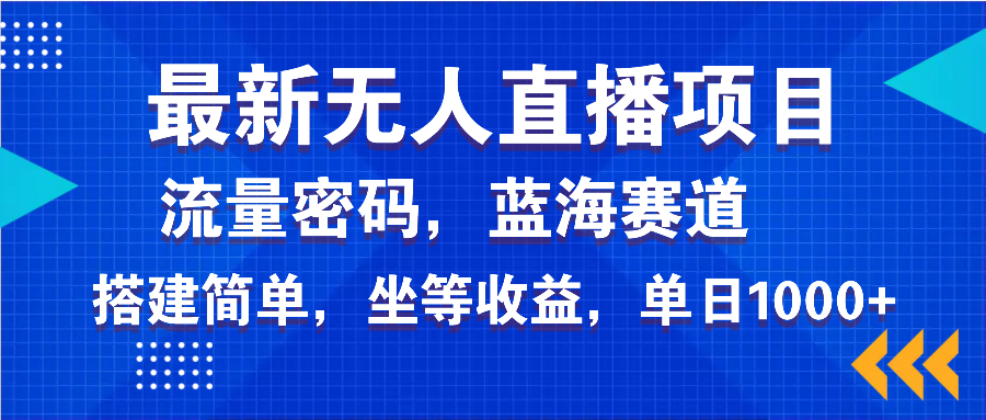 最新无人直播项目—美女电影游戏，轻松日入3000+，蓝海赛道流量密码，…-新时光资源网