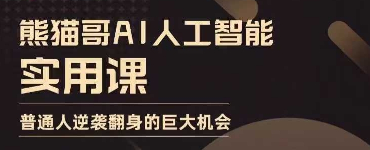 AI人工智能实用课，实在实用实战，普通人逆袭翻身的巨大机会-新时光资源网