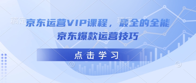 京东运营VIP课程，最全的全能京东爆款运营技巧-新时光资源网