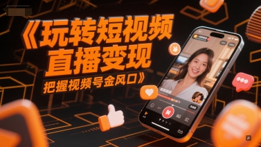 玩转短视频直播变现，把握视频号金风口-新时光资源网