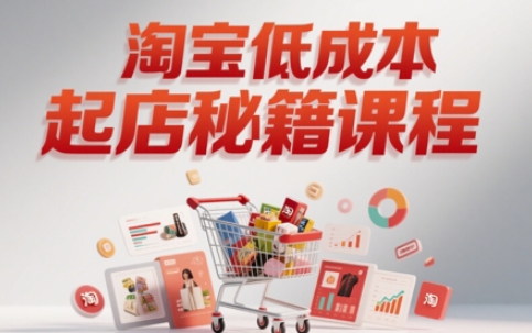 淘宝低成本起店系统课，助你快速起店，实现弯道超车-新时光资源网