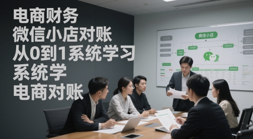 电商财务微信小店对账，从0到1系统学习电商对账-新时光资源网
