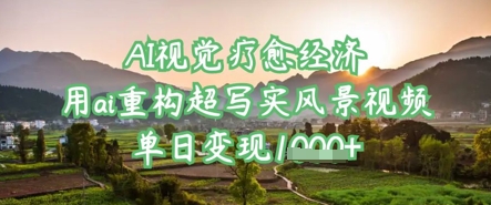 AI视觉疗愈经济：用ai重构超写实风景视频，单日变现多张-新时光资源网