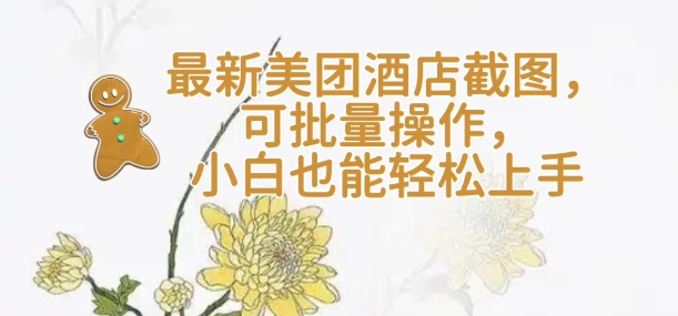 【轻云】最新美团酒店截图，可批量操作，小白也能轻松上手-新时光资源网