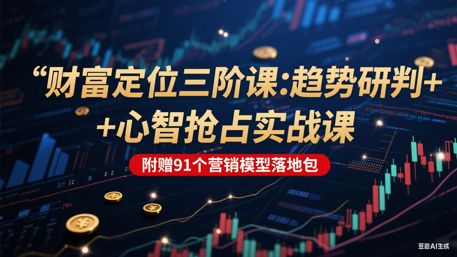 财富定位三阶：趋势研判 + 心智抢占实战课，附赠91个营销模型落地包-新时光资源网