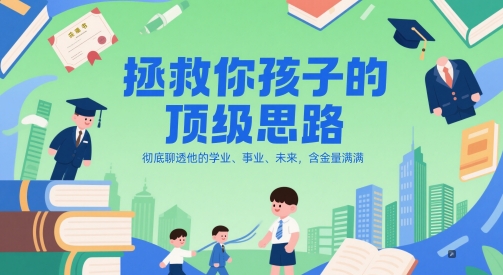 付费文章：拯救你孩子的顶级思路，彻底聊透他的学业、事业、未来，含金量满满-新时光资源网