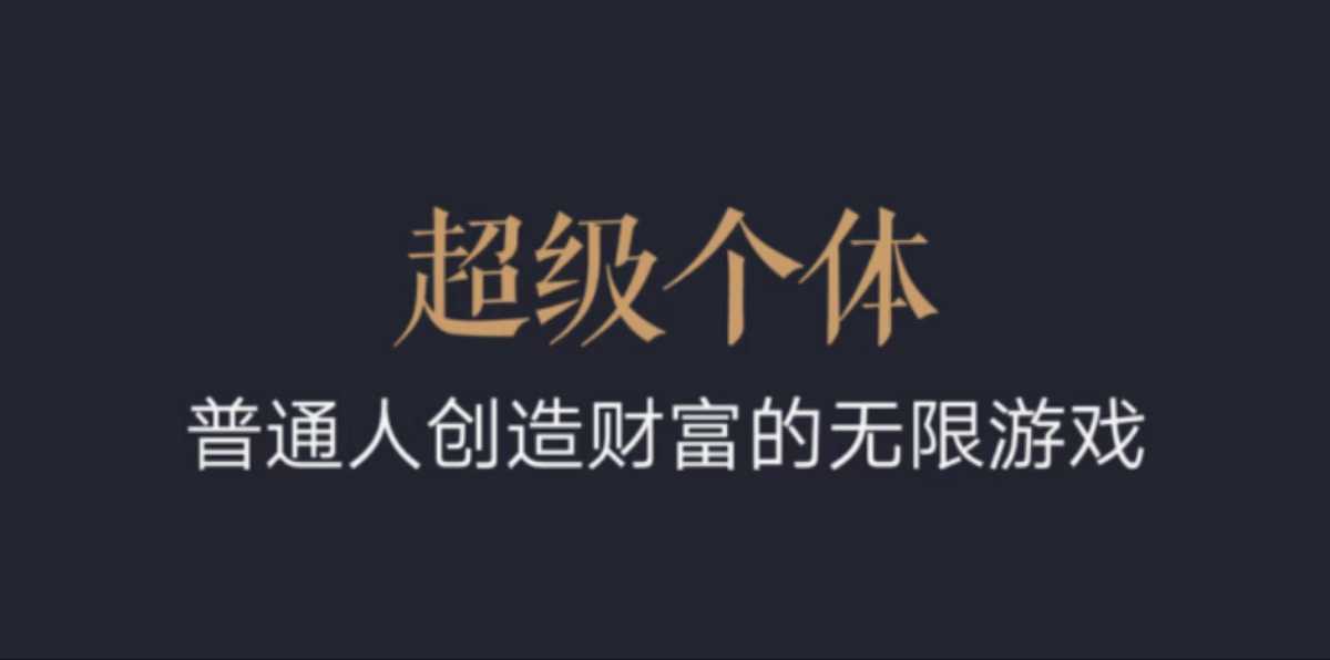 超级个体：2024-2025翻盘指南，普通人创造财富的无限游戏-新时光资源网