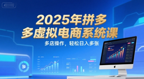 2025年拼多多虚拟电商系统课，多店操作，轻松日入多张-新时光资源网