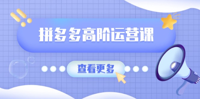 拼多多高阶运营课：极致群爆款玩法，轻付费无尽复制，打造单品爆款之路-新时光资源网