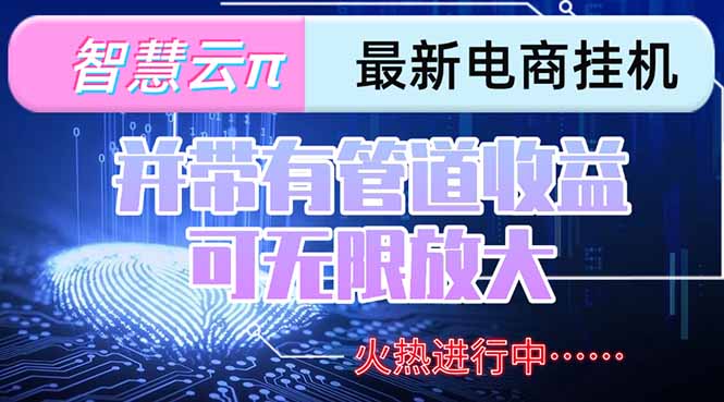 智慧云π电脑挂机单机每天收益300—500+ 并带有团队管道收益 可无限放大-新时光资源网