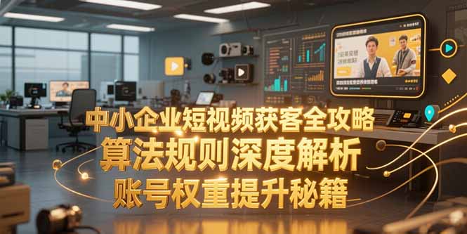 中小企业短视频获客全攻略，算法规则深度解析，账号权重提升秘籍-新时光资源网