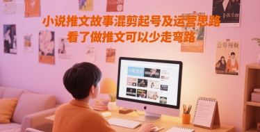 小说推文故事混剪起号及运营思路，看了做推文可以少走弯路-新时光资源网