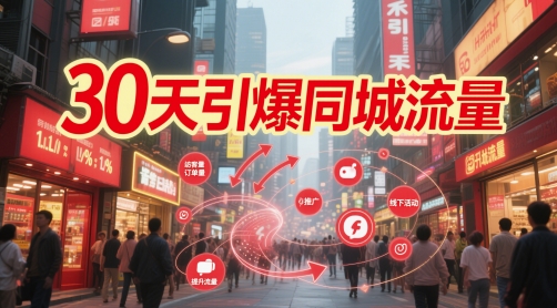 30天引爆同城流量：团购篇 认知篇 流量篇 来客篇 达人篇 老板人设IP篇 投流篇-新时光资源网