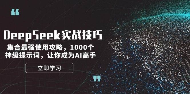 DeepSeek实战技巧：集合最强使用攻略，1000个神级提示词，让你成为AI高手-新时光资源网