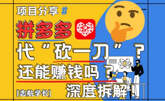 【2025最新】拼多多代坎助力项目深度拆解：还能挣钱吗?全流程玩法-新时光资源网