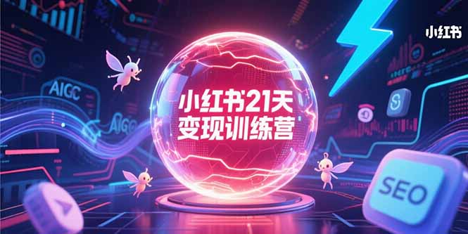 小红书21天变现训练营，AIGC工具高效应用，SEO优化核心技巧-新时光资源网